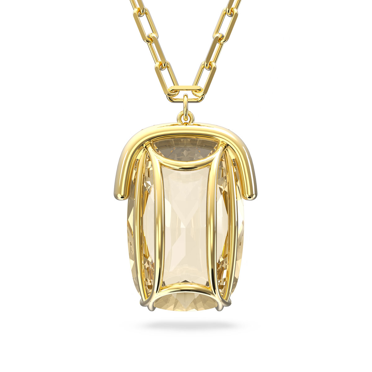 Swarovski Crystal Yellow and Gold Plated Harmonia Pendant Necklace